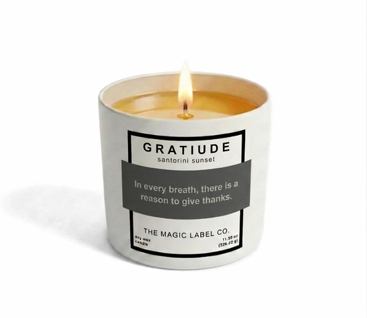 Gratitude Candle - Santorini Sunset